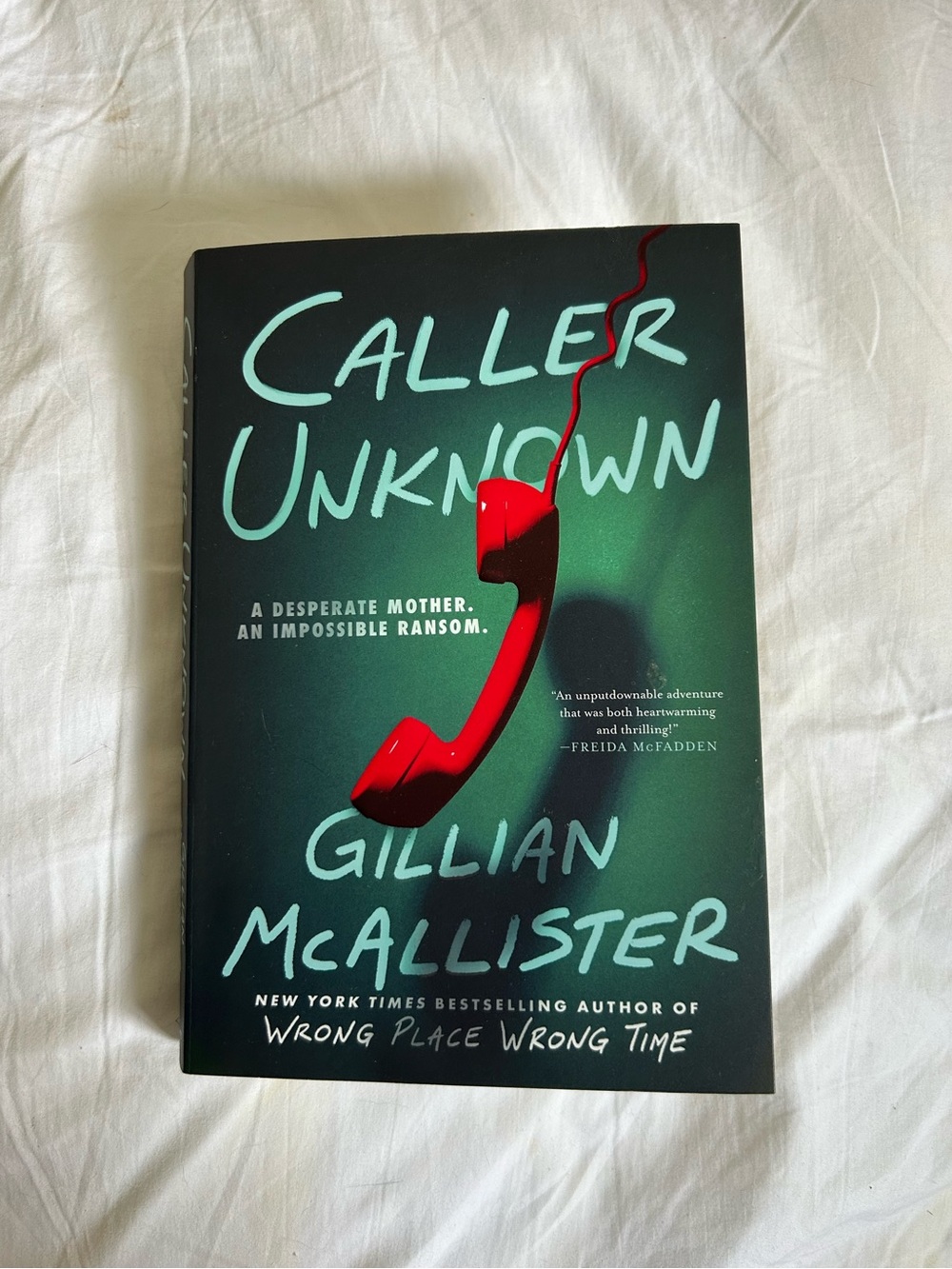 3/25$ Caller unknown book by Gillian McAllister